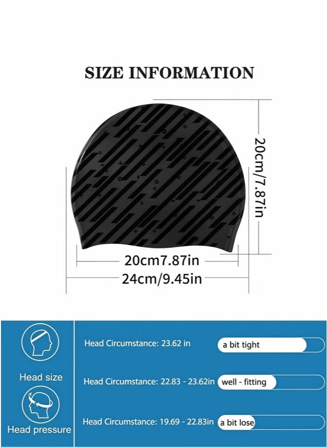 ZNARO 1 Piece Unisex Swim Cap, Waterproof Bathing Cap for Swimming, Adult Swimming Caps Keep Hair Dry - Image 3