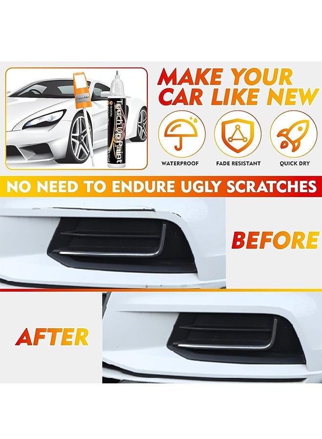 Touch White Touch Up Paint for Cars, Waterproof Car Scratch Remover for Deep Scratches, Two-In-One Car Touch Up Paint Fill Paint Pen, for Deep and Minor Scratches - Pure White (12ml) - Image 4