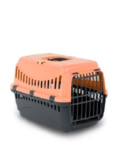 Bergamo Transportino Gipsy Plastic Door For Dog Cage Orange 46x31x32 Cm Small 