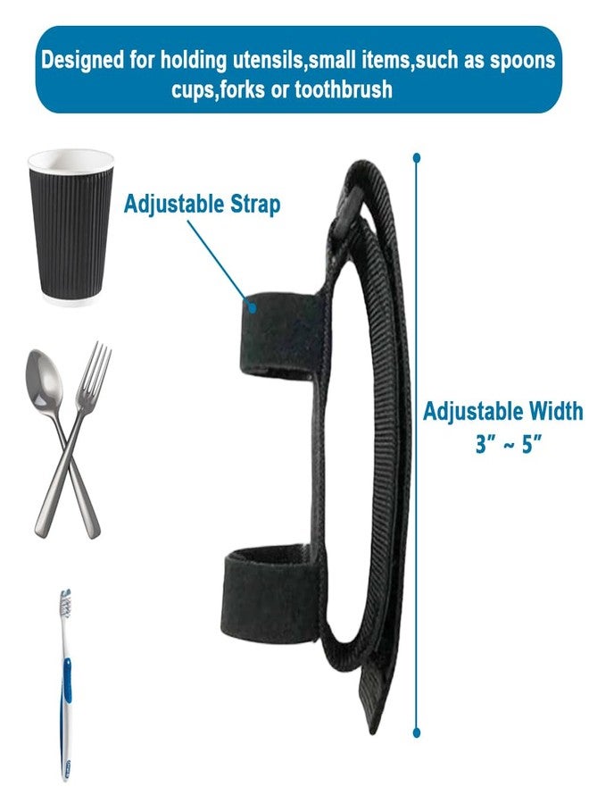 MUROCEA 2 Pcs Adaptive Utensil Holder for Adults - Eating Aid for Stroke, Parkinson’s, Arthritis & Weak Grip, Adjustable Self Feeding Strap for Elderly & Disabled - Image 2