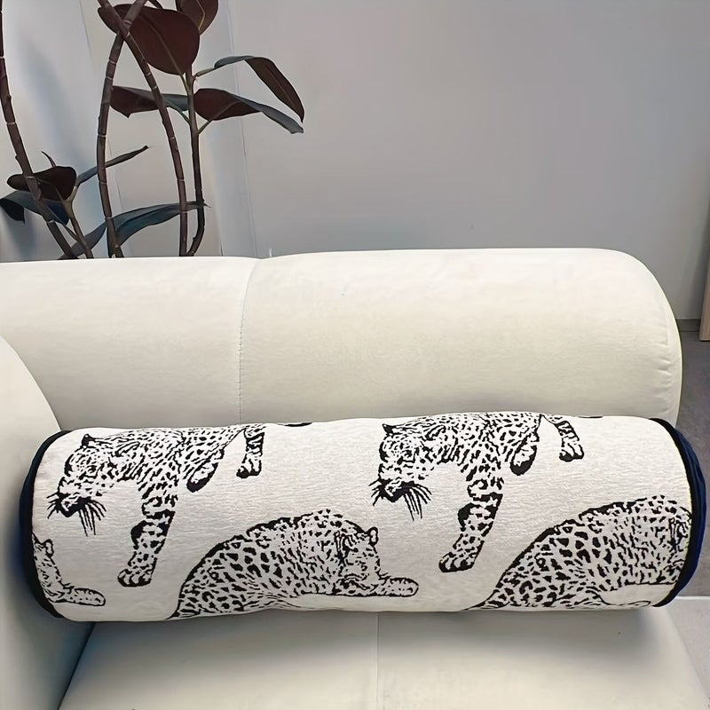 Brown Chenille Core Throw Pillow for Sofa Bed Long Backrest Lumbar Pillow - Image 5