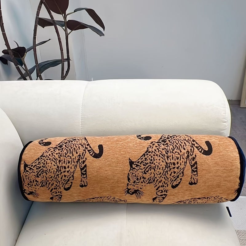 Brown Chenille Core Throw Pillow for Sofa Bed Long Backrest Lumbar Pillow - Image 4