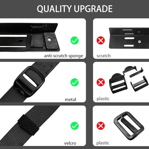 FEYRUN Under Desk Slide Out PC Mount with Anti-Scratch Sponge, Adjustable CPU Holder Bracket for Computer Tower (Black (Slide Access)) - Image 5