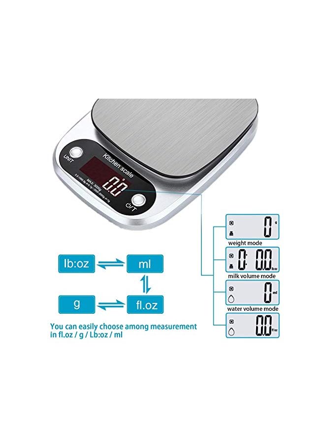 PROMASS Kitchen Scale LCD Display Multifunction High Accuracy Food Scale for Baking Cooking - Image 2