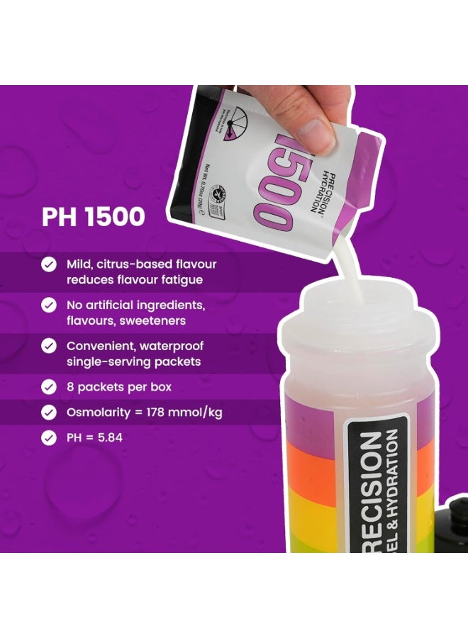 Precision Hydration Electrolyte Powder Packets - No Artificial Ingredients, Multi Strength Hydration Packets - Individual Waterproof Servings - Gluten/Dairy Free (1500mg/l - Purple, Pack of 8) - Image 3