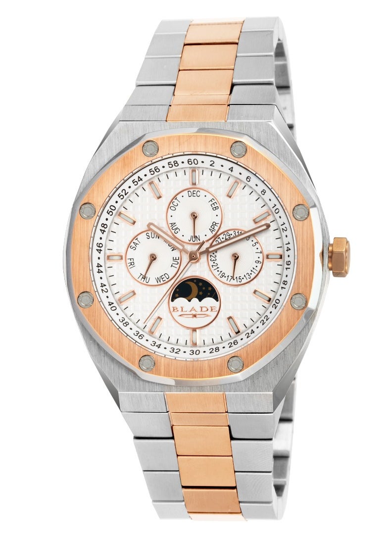 Blade - BLADE Octa SS Men's Moon-phase Shell 3626G2UWU SS Case & Band Watch - Image 1