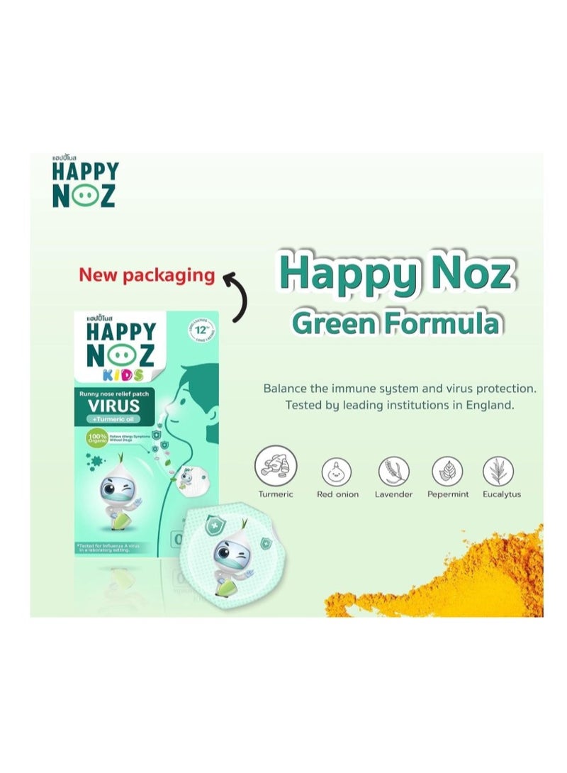 Happy Noz Anti Virus Runny Nose Relief Patch – Green Formula (6 Patches) - Image 4