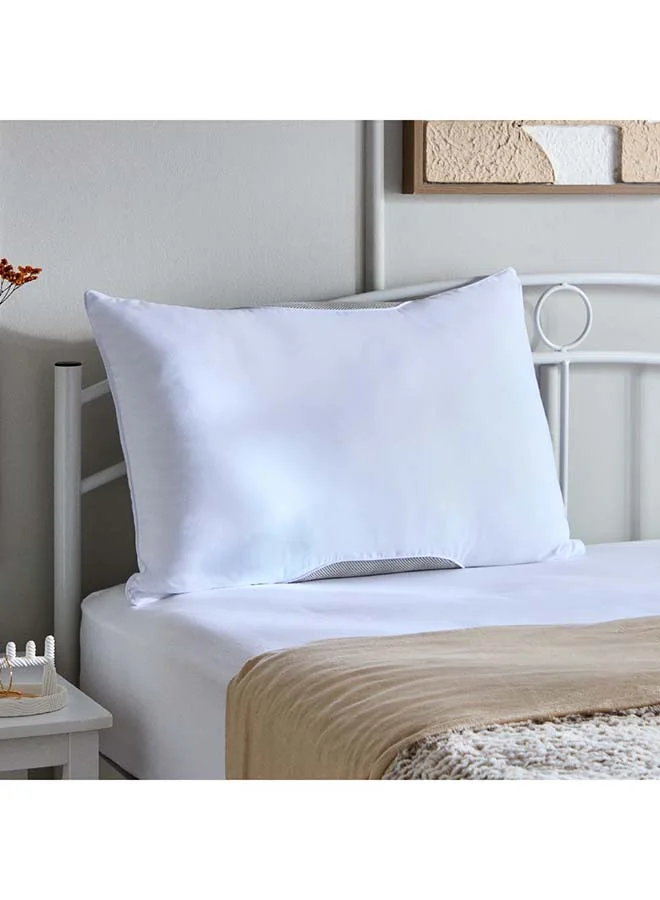 Home Box Breathable Single Piping Pillow with Microfibre Filling 75 x 50 cm