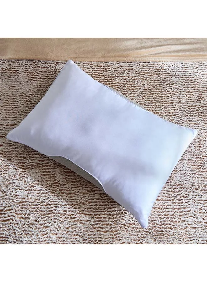 Home Box Breathable Single Piping Pillow with Microfibre Filling 75 x 50 cm