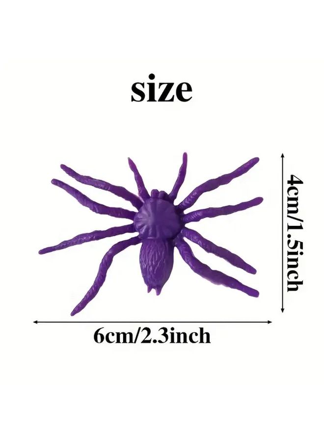 80 Pcs Halloween Spider Decoration Set Bendable Joints Prank Props Indoor Outdoor - Image 3