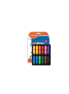 ATLAS Peanut Crayons For Kids 12 Colors Washable Toddler Crayons Nontoxic Baby Crayons For Ages 24 13 48 Coloring Art Supplies  - Image 1
