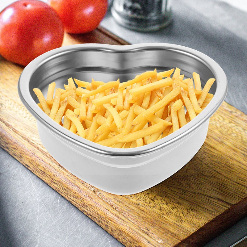 6 pcs Stainless Steel Food Container Heat-shaped Snack Serving Dish Salad Mixing Bowl Kitchen Supply - Image 5