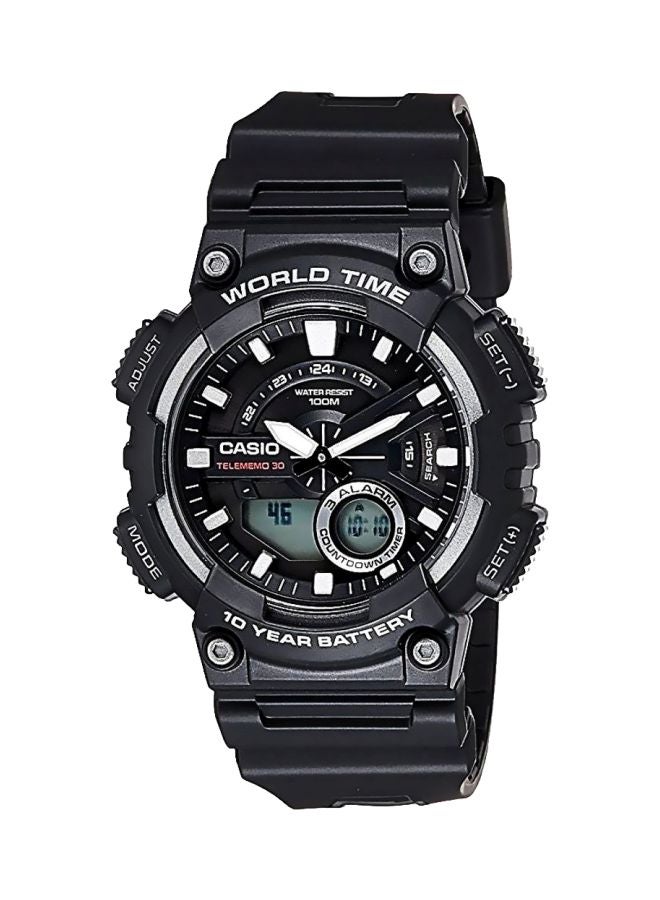 كاسيو ساعة يد رقمية وبعقارب طراز AEQ-110W-1AVEF - قياس 52 مم - لون أسود رجال - Image 1