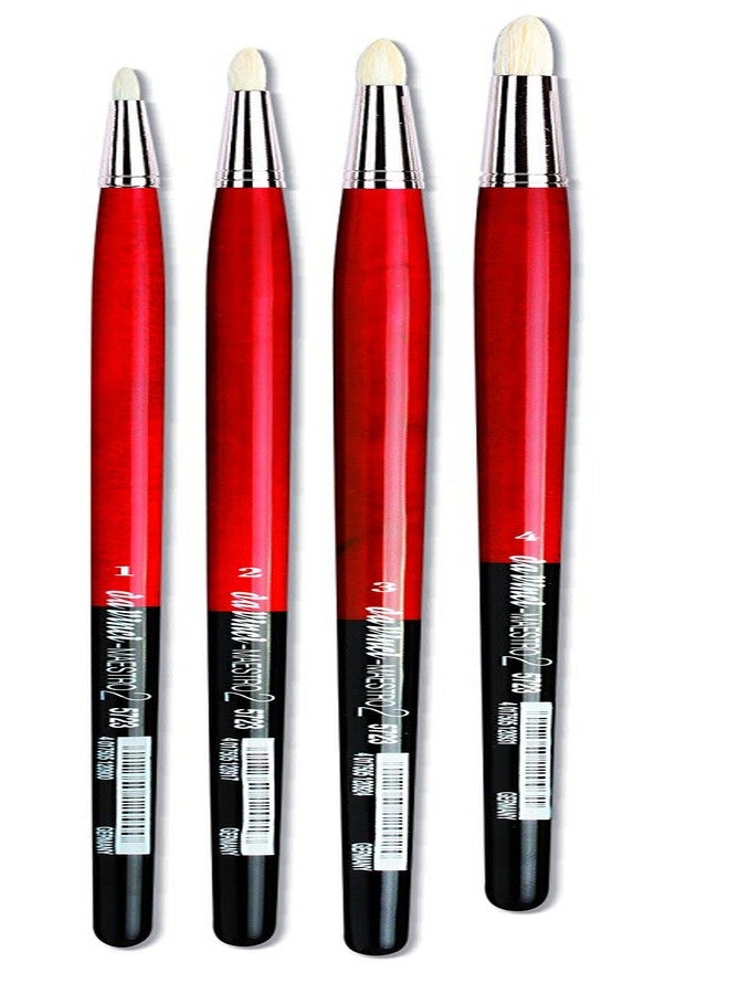 da Vinci Brushes 5723 Maestro 2 Hog Bristle Round (Sizes 1,2,3,4) Artist Brush Set, Black 4 - Image 2