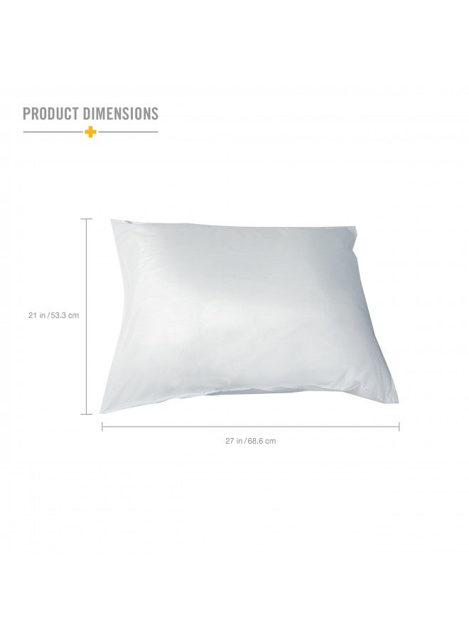 DMI Waterproof Pillow Protector With Zipper, Vinyl Pillow Cover, Travel Pillow Case Cover, Standard, White - Image 3