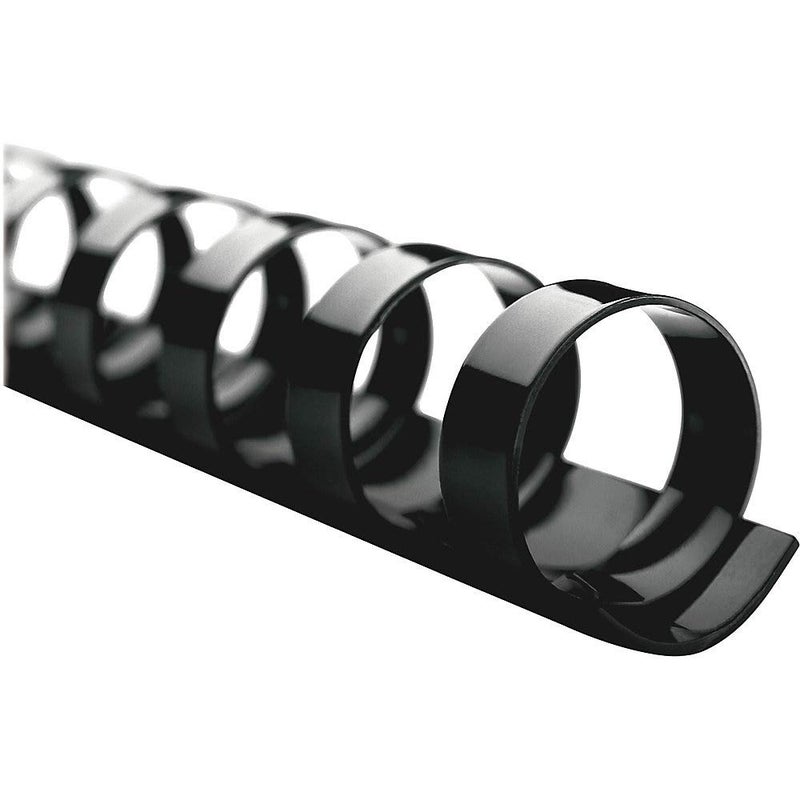 GBC Binding Spines/Spirals/Coils, 5/8" Diameter, 130 Sheet Capacity, CombBind, Black, 25 Pack (4090046) - Image 1
