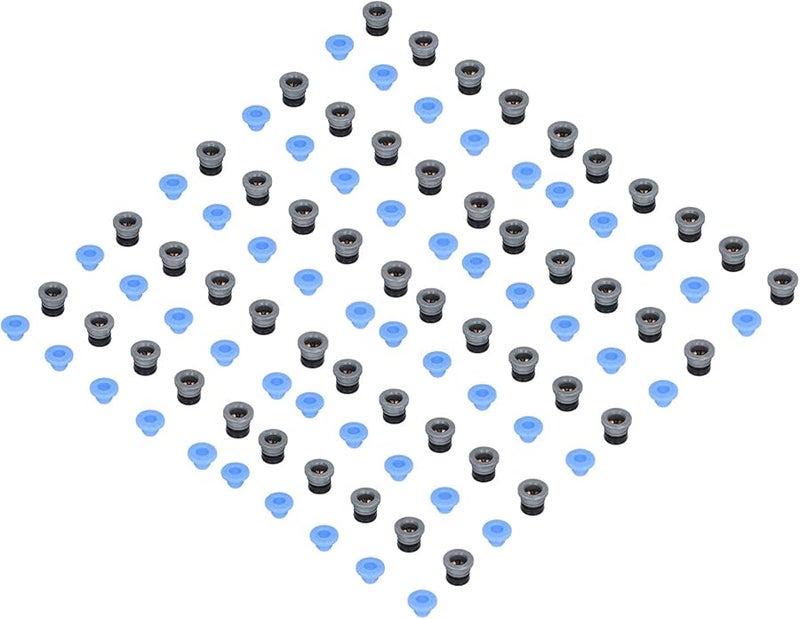 PTFE Heat Resistant Pneumatic Valve Connector Head Quick Connect for 3D Printer Extruder 50 Pack Blue Caps - Image 3