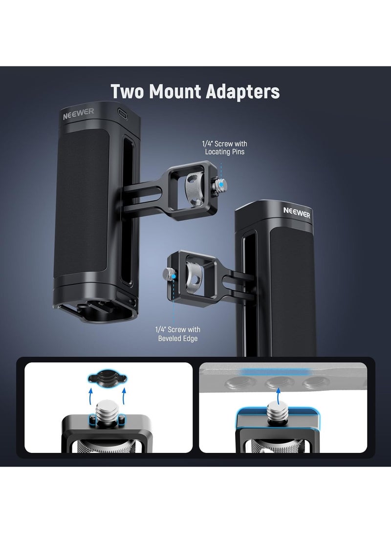 Neewer NEEWER Side Handle for Smartphone Cage with Bluetooth Wireless Control PA005E – Ergonomic Grip for iPhone & Android Filmmaking - Image 2