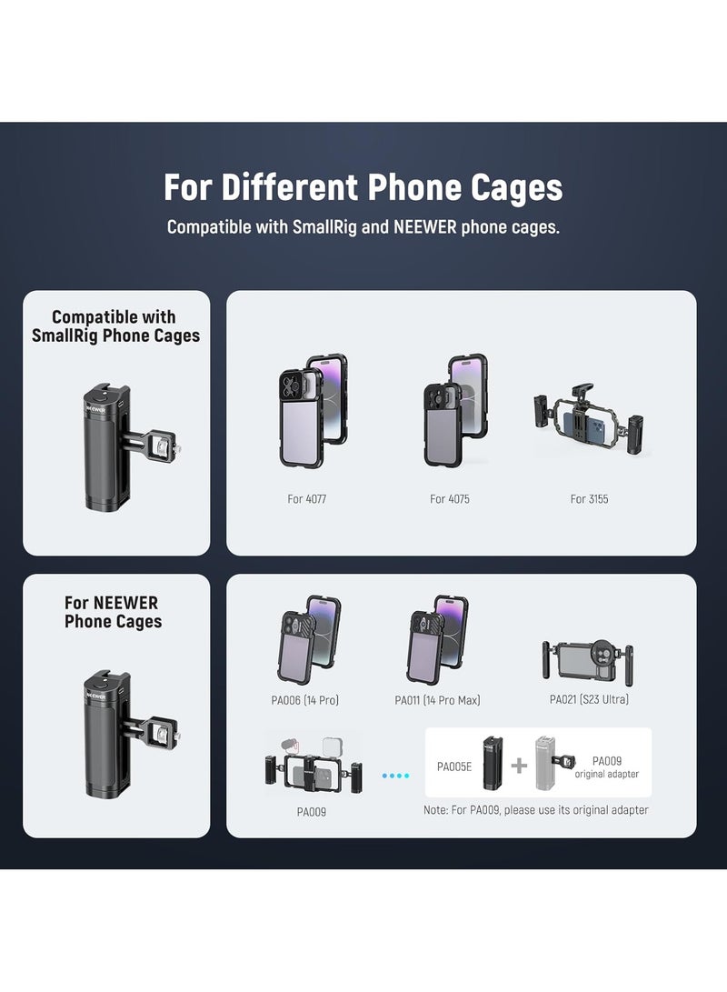 Neewer NEEWER Side Handle for Smartphone Cage with Bluetooth Wireless Control PA005E – Ergonomic Grip for iPhone & Android Filmmaking - Image 3