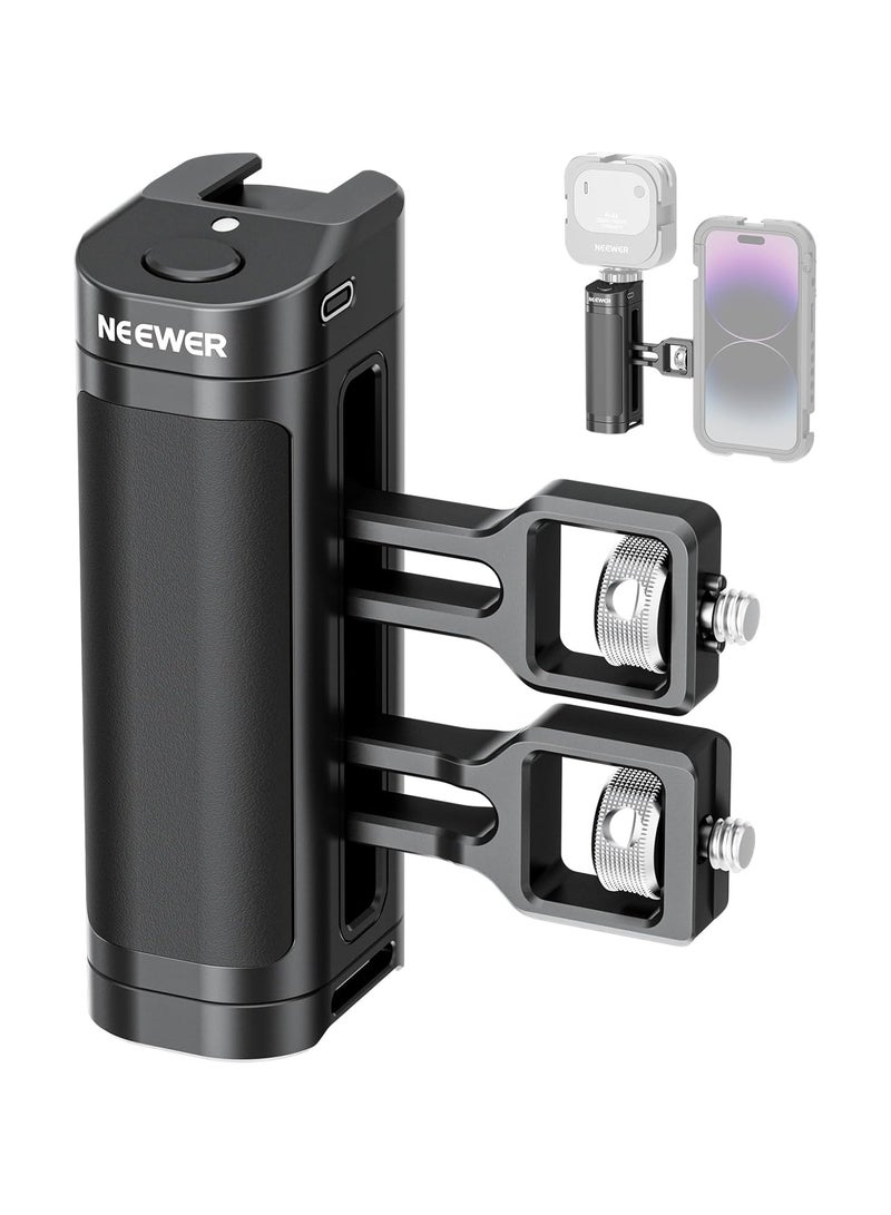 Neewer NEEWER Side Handle for Smartphone Cage with Bluetooth Wireless Control PA005E – Ergonomic Grip for iPhone & Android Filmmaking - Image 1
