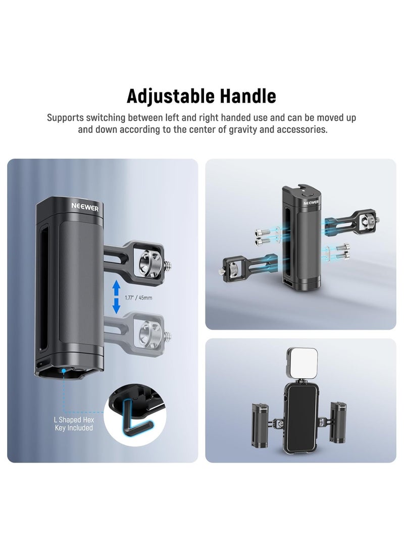 Neewer NEEWER Side Handle for Smartphone Cage with Bluetooth Wireless Control PA005E – Ergonomic Grip for iPhone & Android Filmmaking - Image 5