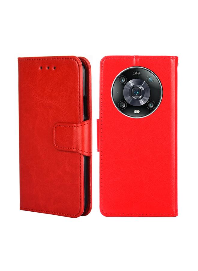 اس-توب جراب هاتف Honor Magic4 Pro مصنوع من الجلد بنسيج كريستالي - Image 1