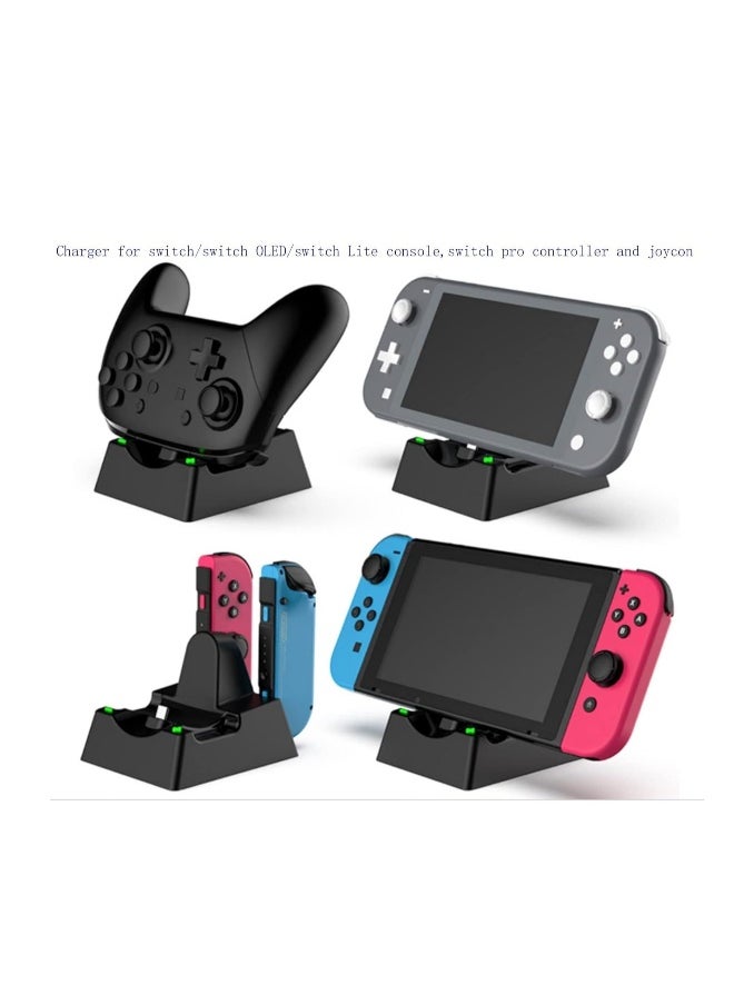 Generic - Multifunctional Charger Docking Station for Nintendo Switch/Switch OLED/Switch Lite Console, Charging Dock Station for Switch Pro Controller Switch Joycons - Image 1