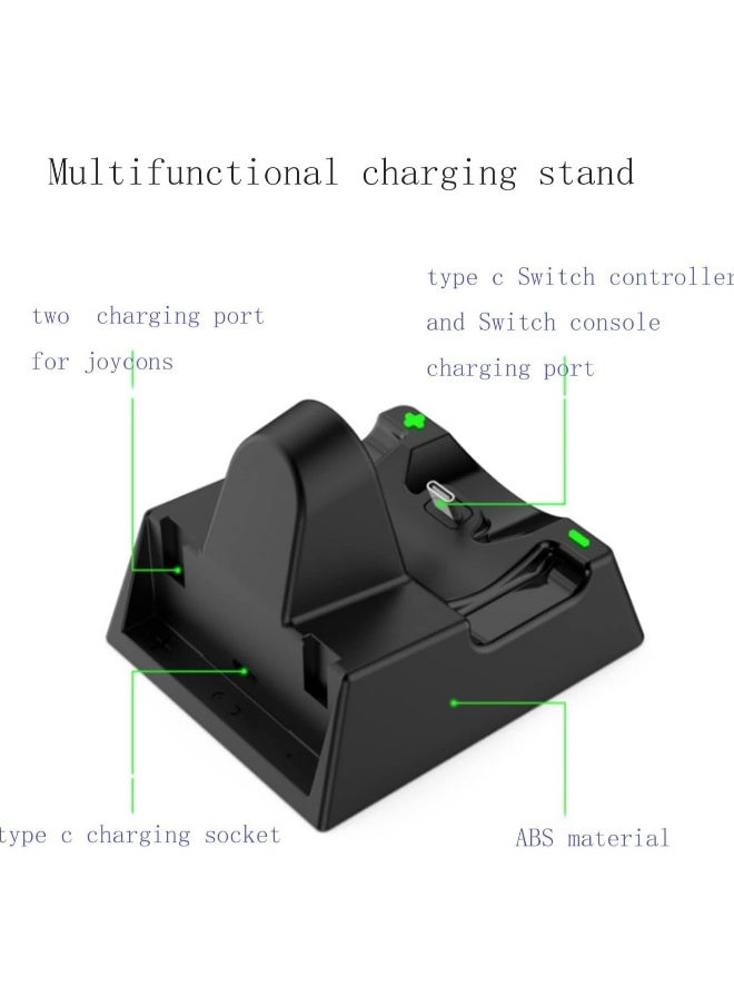 Generic - Multifunctional Charger Docking Station for Nintendo Switch/Switch OLED/Switch Lite Console, Charging Dock Station for Switch Pro Controller Switch Joycons - Image 1