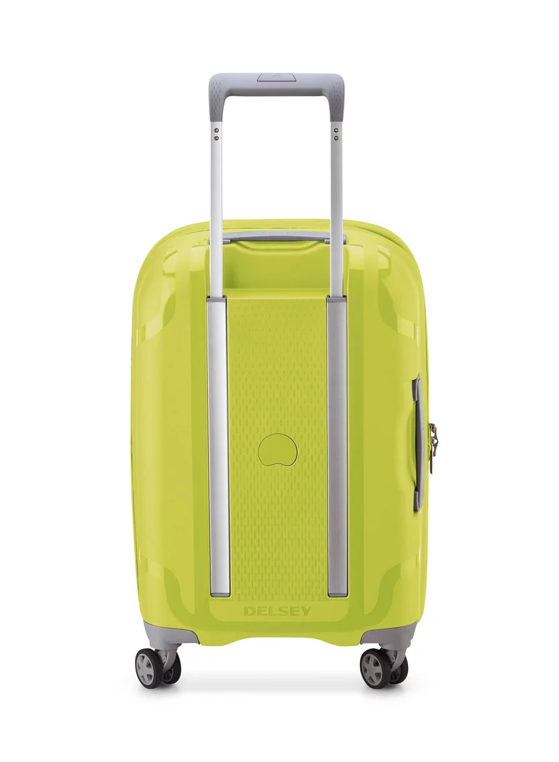 DELSEY Paris Clavel 55cm Hardcase 4 Double Wheel Expandable Cabin Luggage Trolley Lemon