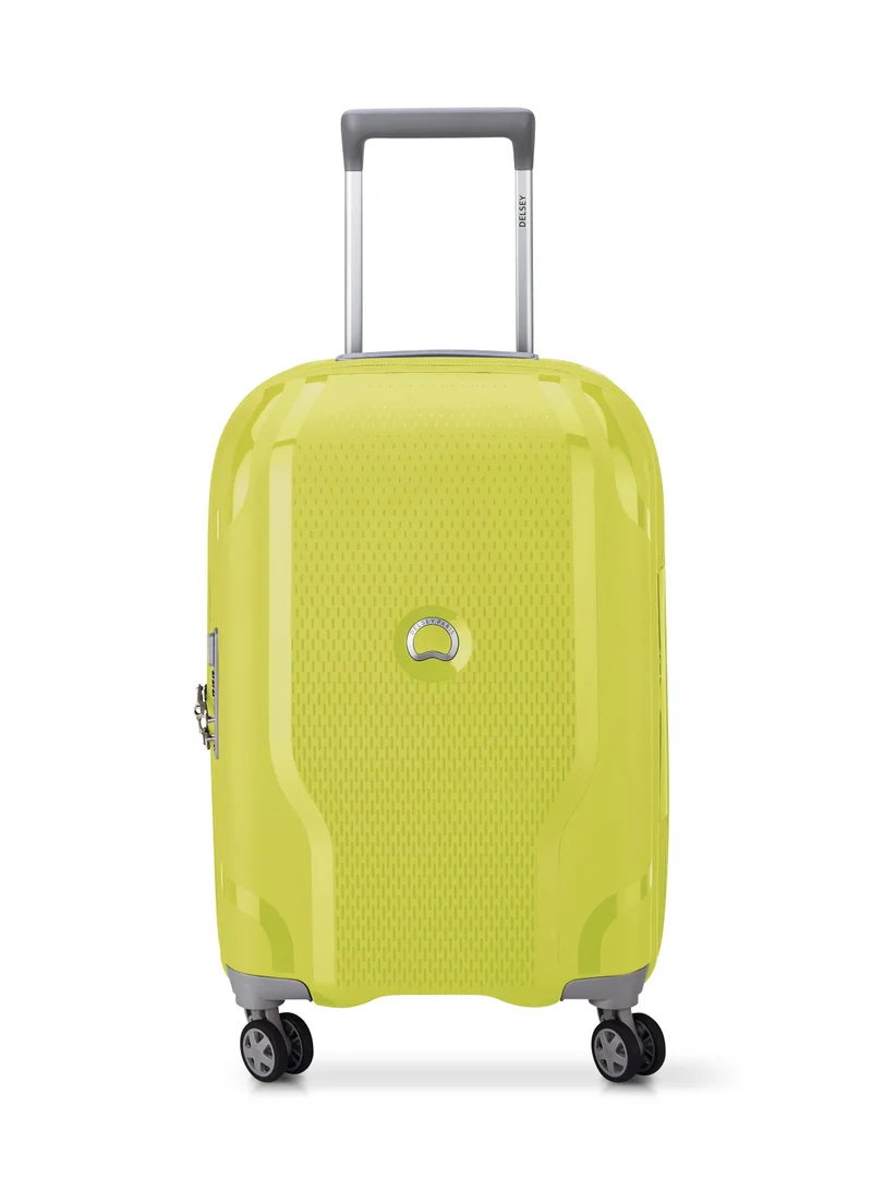 DELSEY Paris Clavel 55cm Hardcase 4 Double Wheel Expandable Cabin Luggage Trolley Lemon