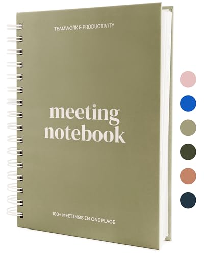 Lamare Meeting Notebook for Work Organization – Perfect Work Notebook for Note Taking & Meeting Planner for Productivity - Image 1