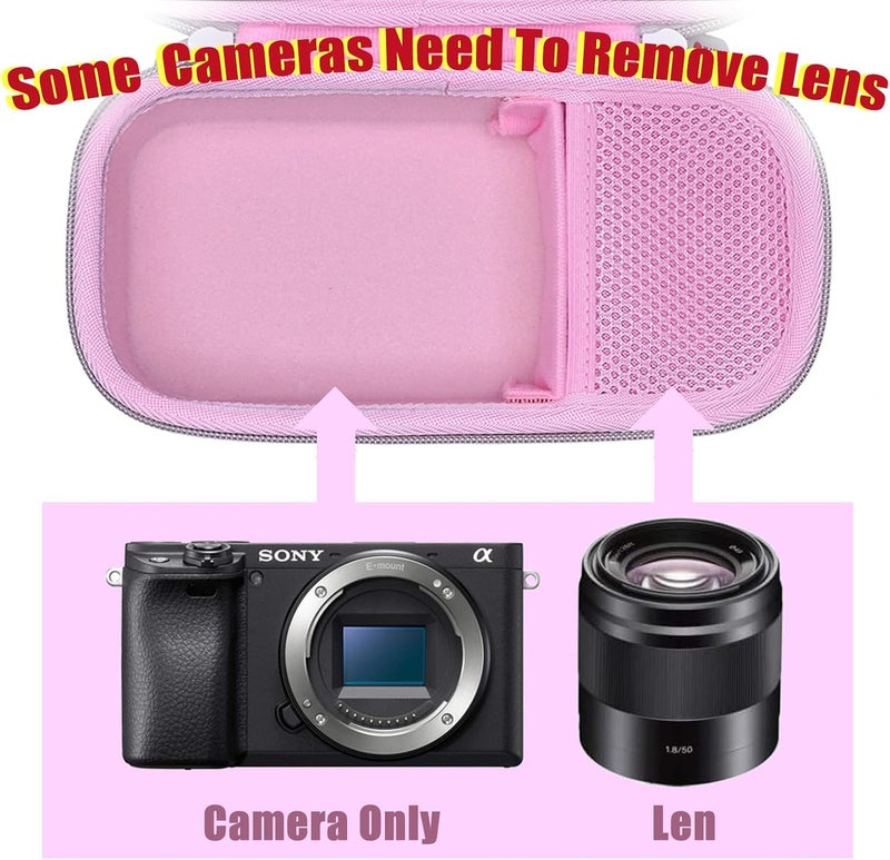 XANAD Hard Case for Sony a6400 a6700 a6000 a6100/Sony ZV-E10 ZV1 ZV1F ZV-E10 II/Sony RX100 VII Mirrorless Digital Camera, with Shoulder Strap,Pink - Image 2