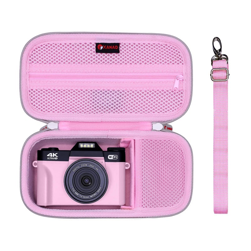 XANAD Hard Case for Sony a6400 a6700 a6000 a6100/Sony ZV-E10 ZV1 ZV1F ZV-E10 II/Sony RX100 VII Mirrorless Digital Camera, with Shoulder Strap,Pink - Image 1