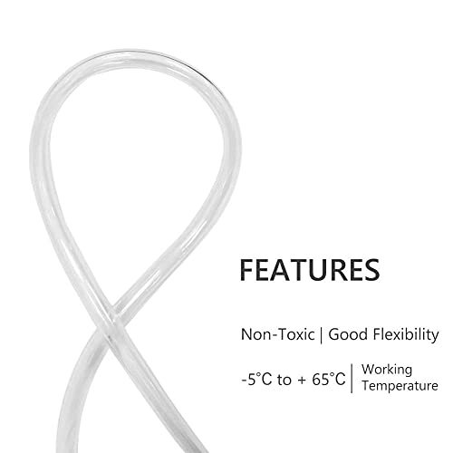 Eastrans 50ft x 1/8" ID Clear Vinyl Tubing, Flexible Hybrid PVC Tubing Hose, Lightweight Plastic Tube UV Chemical Resistant Vinyl Hose, BPA Free and Non Toxic - Image 3