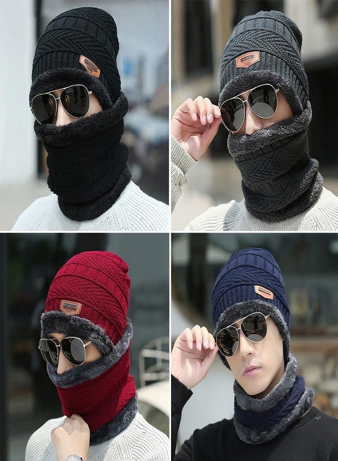 Missby Winter Knit Beanie Woolen Cap with Neck Warmer Set for Both Men & Women (in, Alpha, Free Size, Grey) - Image 3