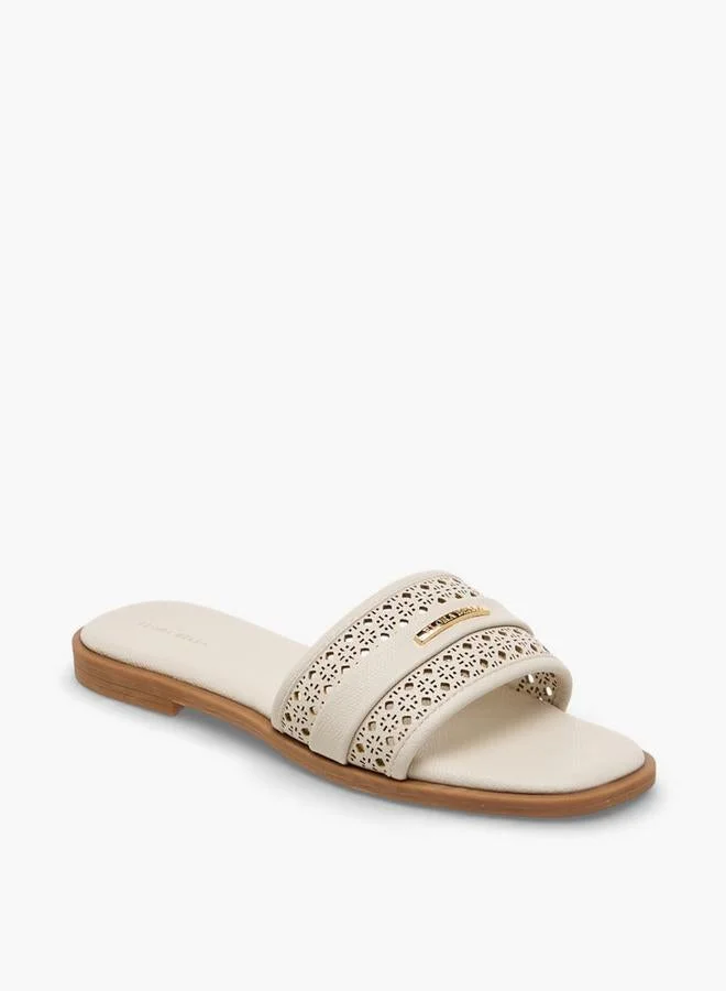 Flora Bella By Shoexpress Flora Bella Women Laser Cut Slide Sandals