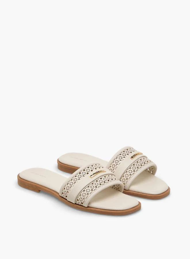 Flora Bella By Shoexpress Flora Bella Women Laser Cut Slide Sandals