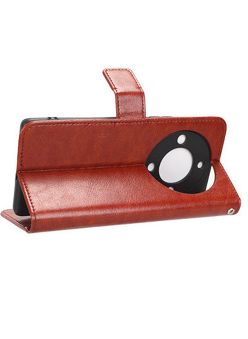 Honor X9a 5G Case Cove Premium PU Leather Magnetic Flip Case Cover with Card Holder and Kickstand Anti-loss Strap Protector  - Image 5