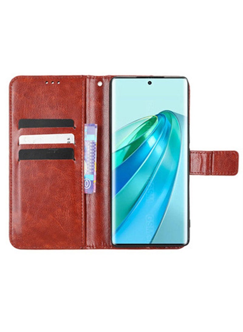 Honor X9a 5G Case Cove Premium PU Leather Magnetic Flip Case Cover with Card Holder and Kickstand Anti-loss Strap Protector  - Image 4