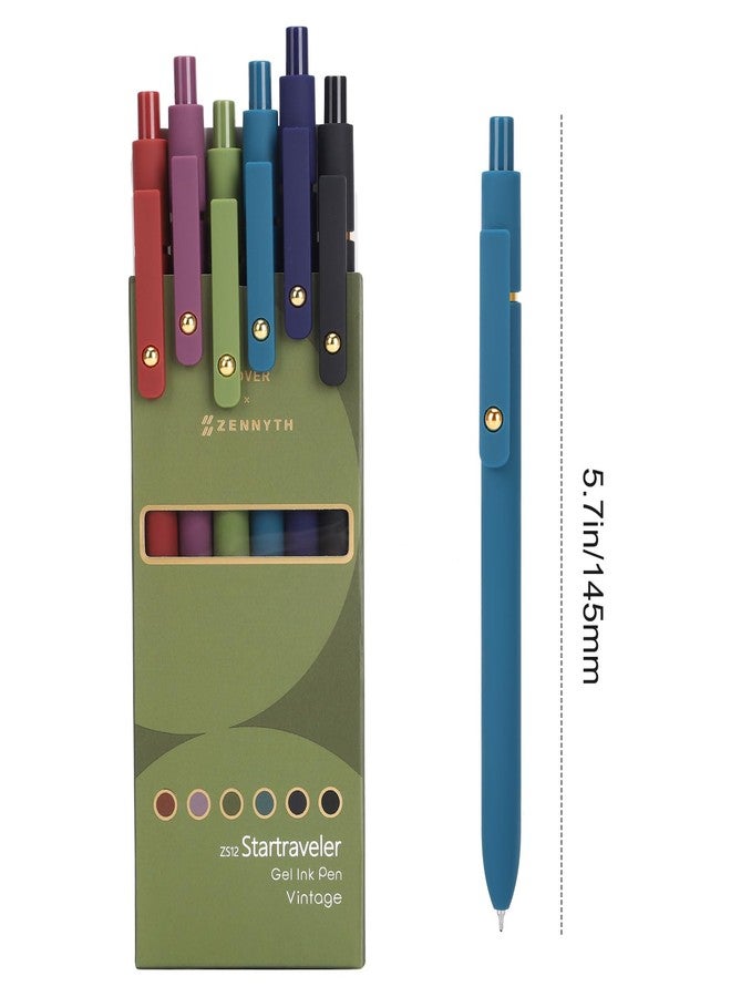 FIOVER Colored Pens, 12 Pack Colorful Gel Pens, Medium Point 0.7mm, Smooth Writing Journaling Supplies Multicolor Ballpoint for Journaling, Drawing, Doodling, and Note Taking (12PCS Vintage Colorful) - Image 4