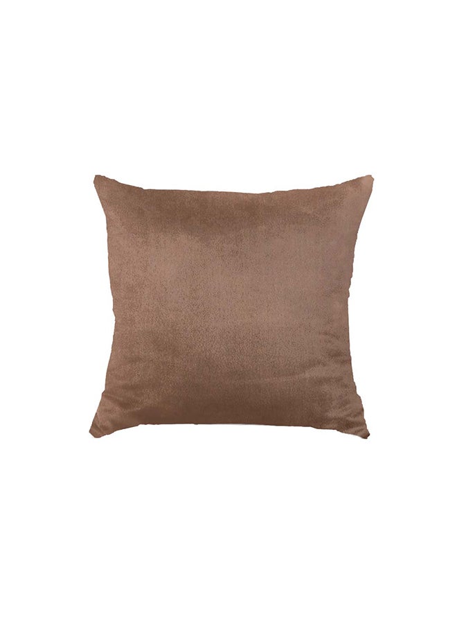 RIZARIES SuperSoft Plain Brown Throw Pillow - Image 2