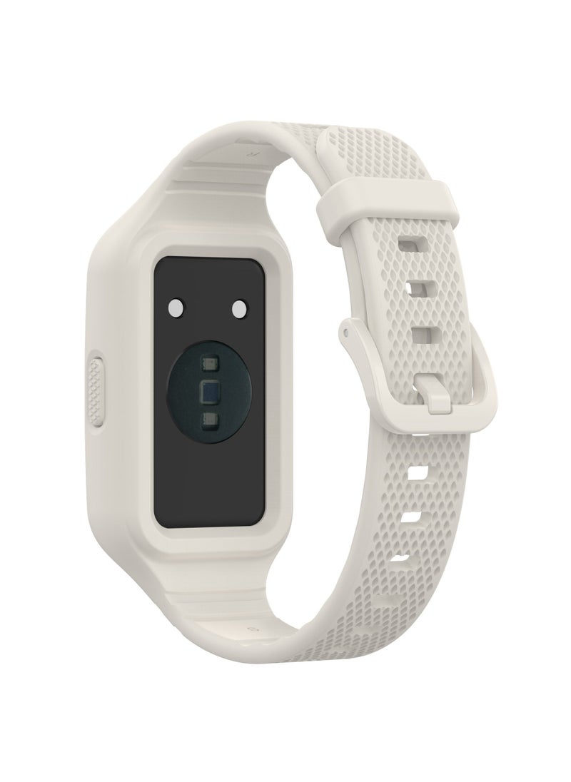 Generic Straps Compatible with Huawei Band 10/9/8/7/6/6 Pro,Honor Band 10/9/8/7/6 Soft Tpu Band for Men,Women,Beige  - Image 3