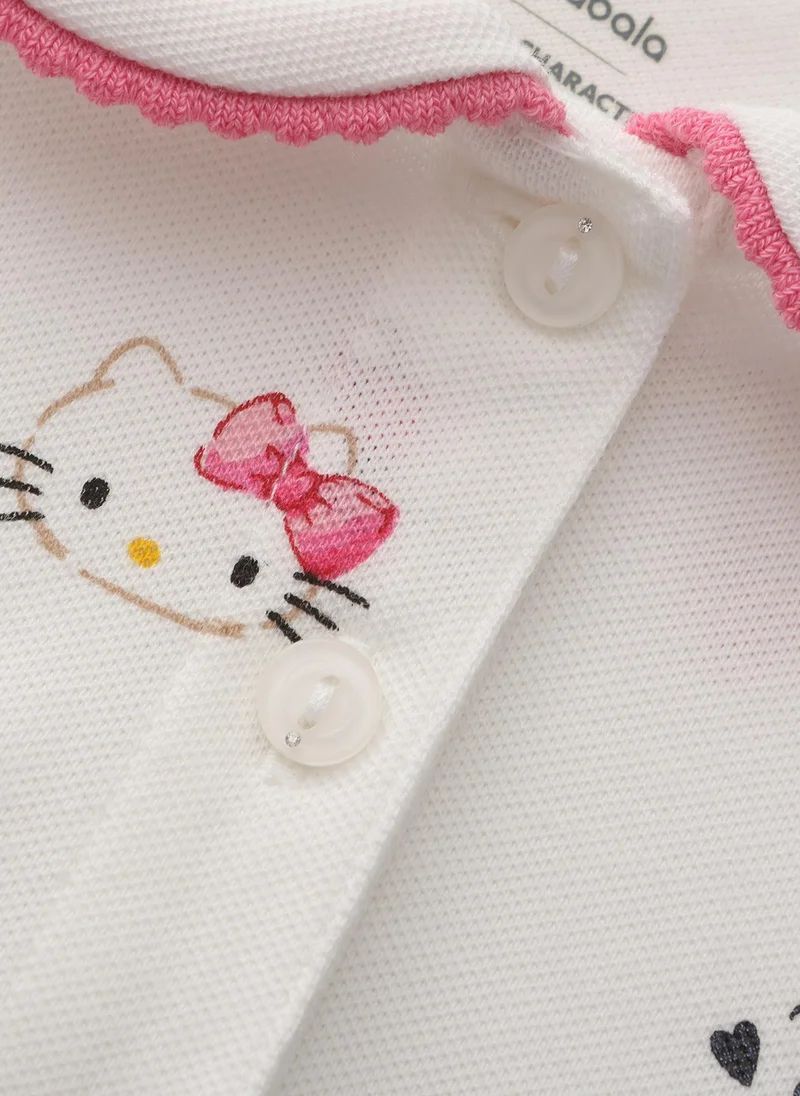 Balabala Kids Girl Lapel short-sleeved T-shirt