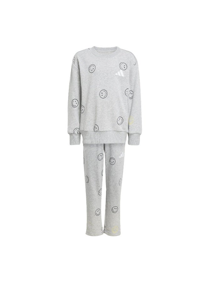 Adidas Lk Smi Jog Set Grey Training Suits For Kids 18-24M - Image 1