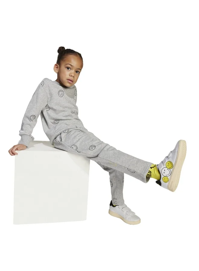 Adidas Lk Smi Jog Set Grey Training Suits For Kids 18-24M