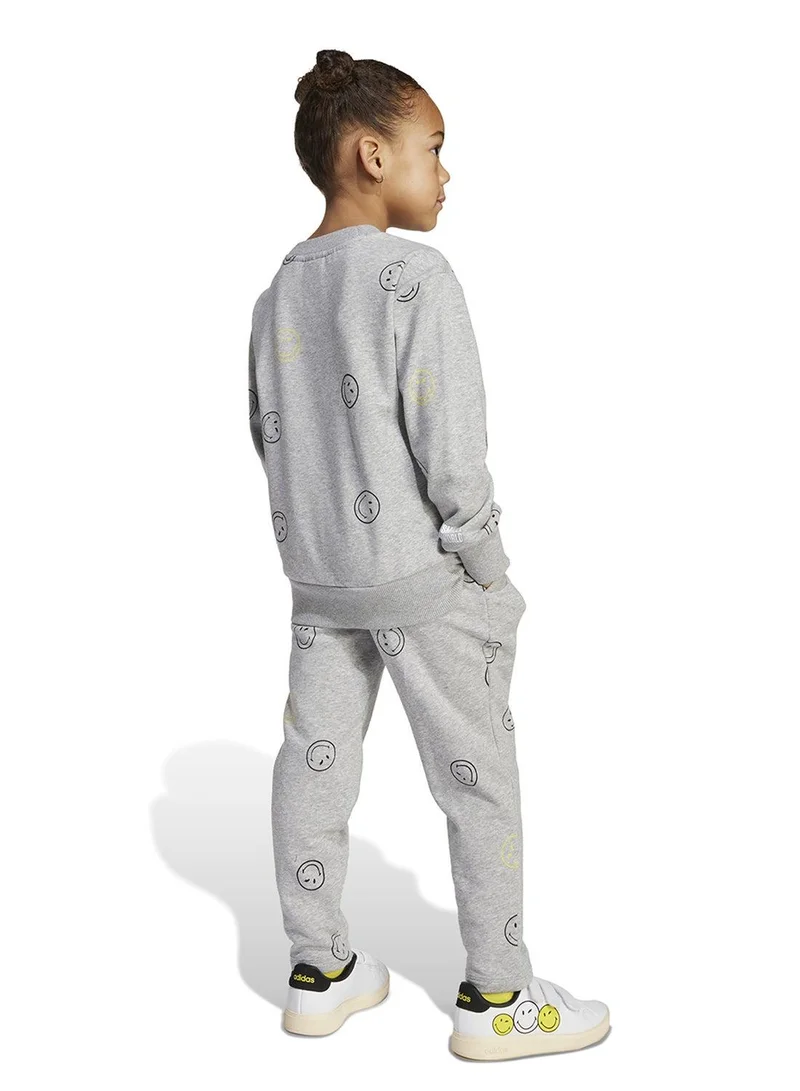 Adidas Lk Smi Jog Set Grey Training Suits For Kids 18-24M