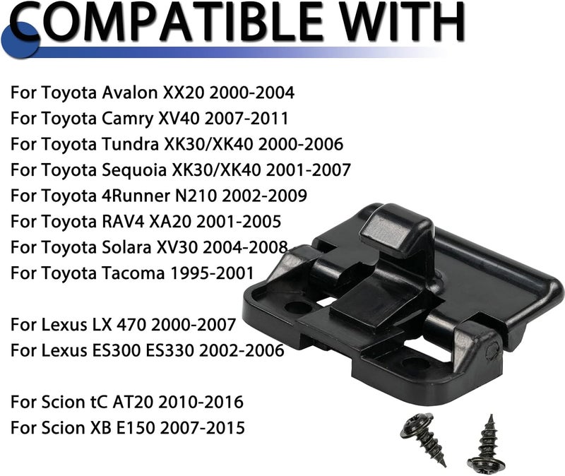 OEMASSIVE قفل غطاء الكونسول الوسطي لتويوتا كامري XV40 2007-2011، قفل غطاء الكونسول الوسطي للسيارة لكزس ES300 ES330 2002-2006، قفل غطاء مسند الذراع الأسود لـ 4Runner N210 2002-2009، 5890833030 - Image 4