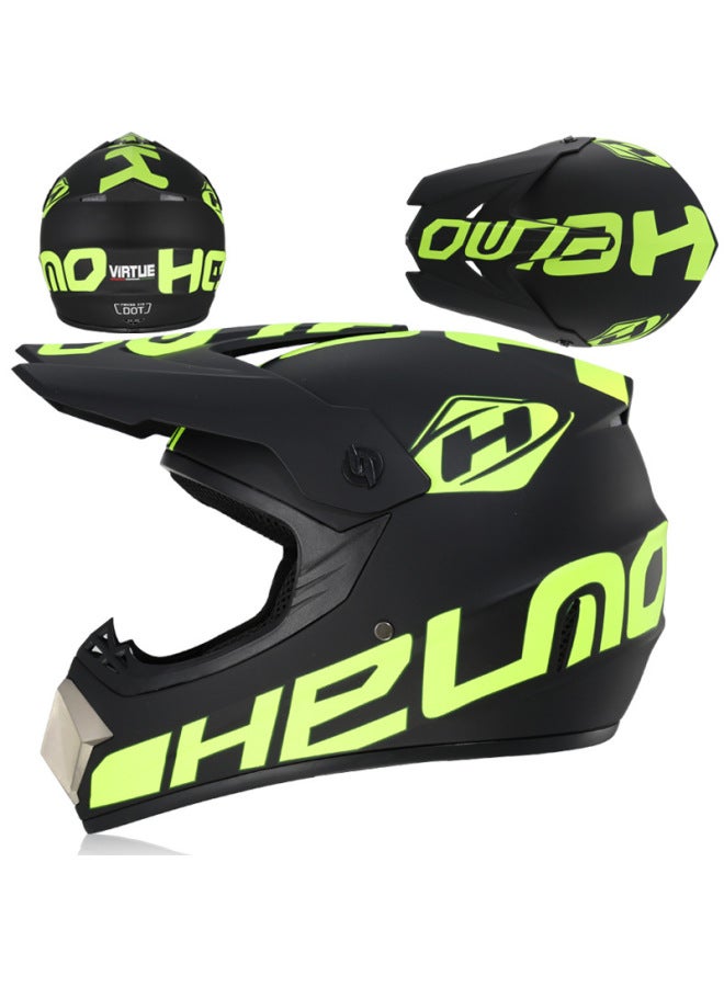 Helmo Motorcycle Locomotive Pull Off-road Helmet Mountain Bike Racing Speed Drop Full Helmet Men's And Women's Full Helmet Three Piece Set