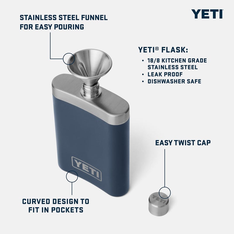 YETI 7 oz Flask and Funnel, Black - Image 2