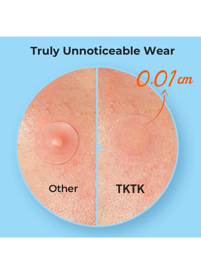 TKTK Pimple Patches, 12mm Invisible Acne Patches for Face with Salicylic Acid, 0.01cm Extra Thin Outer Edge, Hydrocolloid Zit Patch for Pustule, Whitehead, Cystic Acne Spot, 96 Count - Image 2
